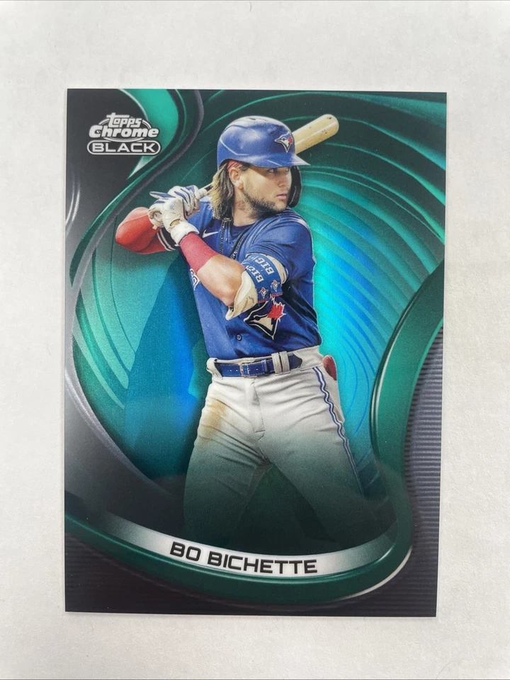 2022 Topps Chrome Black #7 Bo Bichette Green Refractors #/99 - Image 1 of 2