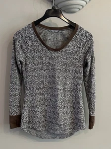 Top Chevron marrón Athleta talla pequeña - Imagen 1 de 4