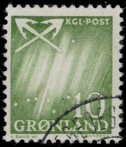 GREENLAND 50 - Northern Lights "1963 Green" (pc23851) - Picture 1 of 1