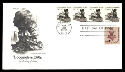 Mayfairstamps US FDC 1982 Locomotive 1870s First Day Cover aau_40137 - Image 1 of 2