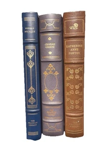 3 FRANKLIN LIBRARY Leather Bound Silk Bookmark Assorted Authors Book Lot Decor - Imagen 1 de 24