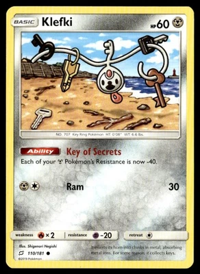 Klefki Common SM - Team Up 110/181 LP Pokémon TCG - Image 1 of 2