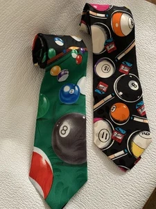 Paar BILLARD Krawatten von Addiction ~ bunt ~ ideal für Sammler - Bild 1 von 6