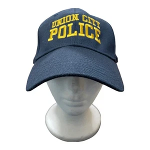 Union City Police Hat Fitted Dark Blue Baseball Cap My Fit KC Caps Size L XL - Picture 1 of 7