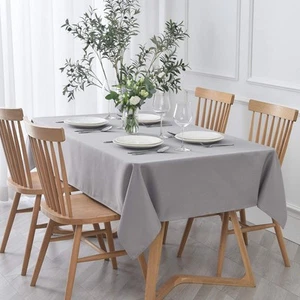 Rectangle Textured Tablecloth Waterproof Spillproof Wrinkle Free Table Cloth,... - Picture 1 of 9