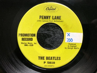 Beatles PENNY LANE 1967 Capitol Promo Trumpet Ending AUTHENTIC! VG - Image 1 of 4