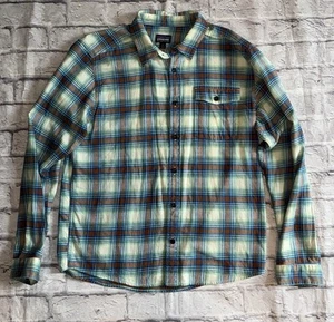 Patagonia 100% Bio Baumwolle Hemd Herren mittelblau kariert Flanell - Bild 1 von 6