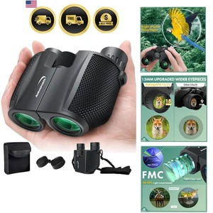 10x25 Compact Binoculars for Adults Kids Bird Watching Hunting Travel Sightse... - Picture 1 of 10