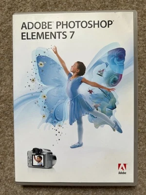 ADOBE PHOTOSHOP ELEMENTS 7 PC PHOTO EDITING SOFTWARE Rare Tested Photohop Rare - Image 1 of 3