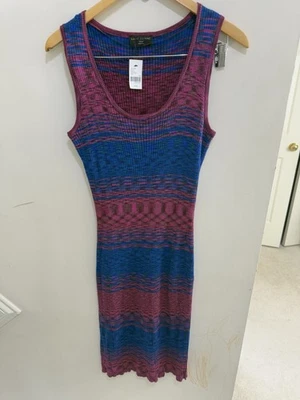 Lane Bryant свитер платье женщин цветной полоски без рукавов обтяжку размер 14/16 - Изображение 1 из 4