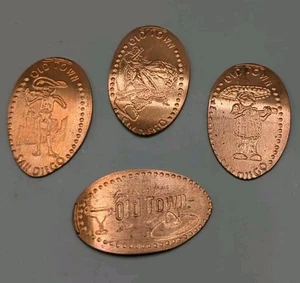MEXICAN EXPRESSIONS CASCO ANTIGUO Juego de 4 centavos de cobre prensados alargados SAN DIEGO, CA - Imagen 1 de 2