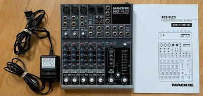 Mackie 802 VLZ-3 Mixer with Power Supply & Manual - Excellent - Image 1 of 4