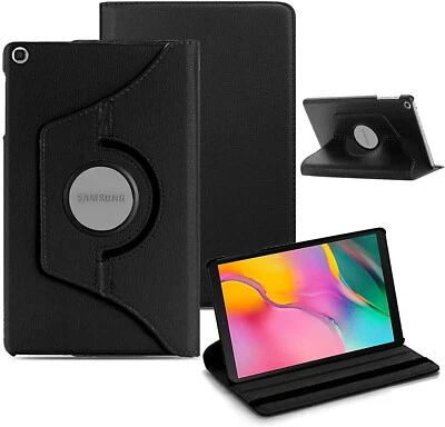 Samsung Galaxy Tab A 10.1" T580 T510 Leather Smart Rotate Stand Flip Case Cover  - Image 1 of 4