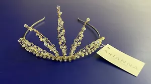 Hermosa tiara de boda de cristal Arianna hecha en Inglaterra nueva con etiquetas - Imagen 1 de 5
