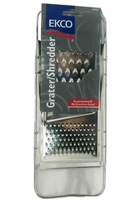 EKCO Stainless Hand Held Flat Cheese Grater Zester Shredder 10.75" New