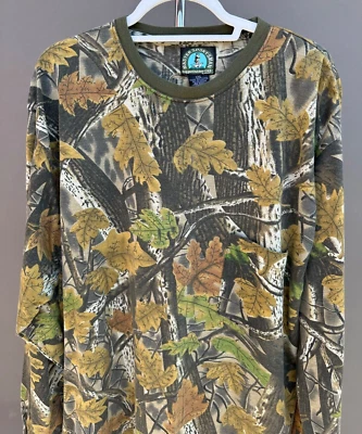 Master Sportsman Camo Long-Sleeve Men's Shirt Real Tree Hunting 2XL Crew Jersey - Image 1 of 4