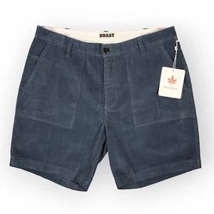 BOAST USA Herren 36 aufgesetzte Taschen Cord kurz blau Neu mit Etikett 7,5" Schrittlänge kostenloser Versand - Bild 1 von 10