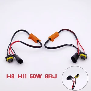 2x Canbus DRL LED Luces Antiniebla Lámpara H8 H11 50W Resistencia de Carga Cable Error Cancelador - Imagen 1 de 4