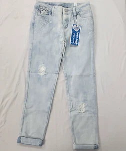 Justice Premium Jeans Blue Denim Girl's Super Skinny Ankle NEW Size 12 R Light - Picture 1 of 8