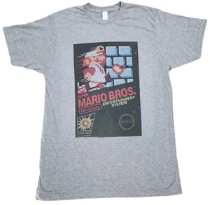 Super Mario Bros. men's Cover T-Shirt color Gray Video Game New - Picture 1 of 1