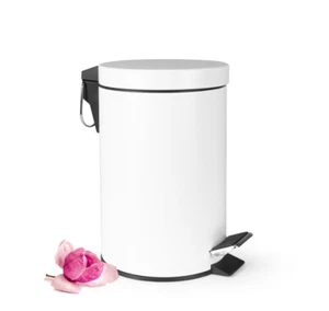 Cubo de Cosméticos 3L Badmülleimer Baño Basura con Pedal Blanco - Imagen 1 de 4