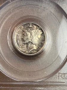 PCGS AU55 1924 S MERCURY DIME BETTER DATE NICE EYE APPEAL - Picture 1 of 3
