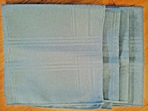 Toallas de mesa azules, nuevas, poliéster, con rayas, 17x 17in, nuevo juego de 4 - Imagen 1 de 3