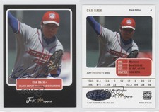 2004 Just Minors Just Prospects Black Auto /25 Cha-Seung Baek Cha Baek #4 Auto