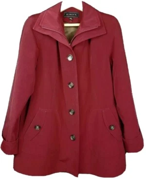 Casaco feminino Giacca forrado vermelho tamanho grande com forro removível em excelente estado usado - Imagem 1 de 4