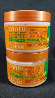 2x Cantu Avocado Hydrating Curling Cream 12 oz Shea+Mango Butter +Coconut Oil - Image 1 of 3