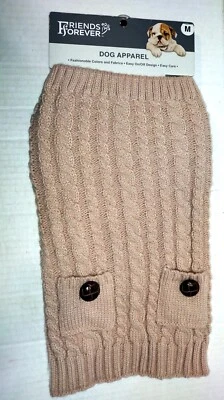 Forever Friends Dog Apparel Knit Sweater Jacket Medium - Image 1 of 3