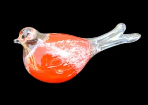 Figur Glas Vogel Taube massiv Briefbeschwerer vintage Böhmen 15 cm dekorativ - Bild 1 von 6