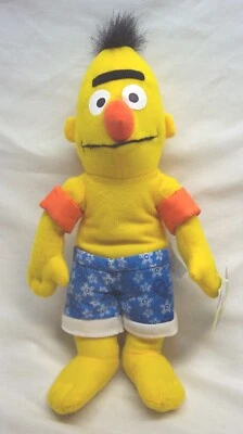 Sesame Street BERT IN SWIMSUIT 12" Brinquedo de Pelúcia Bicho 2005 NOVO - Imagem 1 de 4