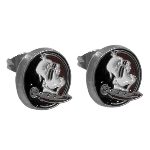 Florida State Seminoles Logo Stud Earrings NEW!! Free Shipping 1x1 Centimeter Cover