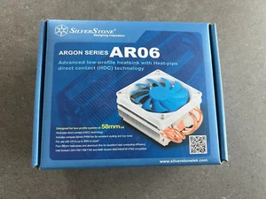 Silverstone Low-Profile Heatsink CPU Cooler 92mm Argon Series AR06 - NEW IN BOX - Picture 1 of 8