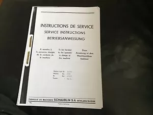 Schaublin 102-80 Betriebsanweisung 1963 - Bild 1 von 5