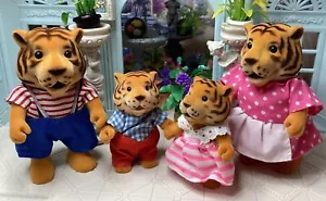 Sylvanian Families Forest Families Baerenwald TIGER FAMILY Simba RARE Vintage - Picture 1 of 13
