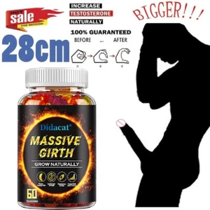 Male Enhancement Gummies Testosteron Booster Massive Girth Supplement - Picture 1 of 9