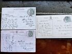 GB - King Edward VII 3 cards - 1 very late usage in 1910 post death