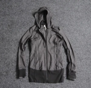 Lululemon Jacket Daily Practice Hooded Herringbone Full Zip Thumb Hole Gray - Picture 1 of 10