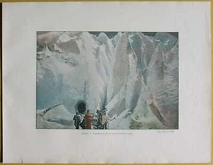 Fotocromo francés ca.1895 SUIZA: GRINDELWALD, ENTRADA A LA CUEVA DE HIELO (#85) - Imagen 1 de 1