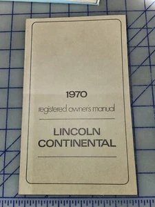1970 Lincoln Continental Owners Manual Original - Foto 1 di 2