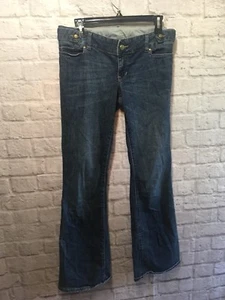 Gap Maternity Adjustable Elastic Waist Blue Denim Boot Cut Jeans Womens Size 4 - Picture 1 of 7