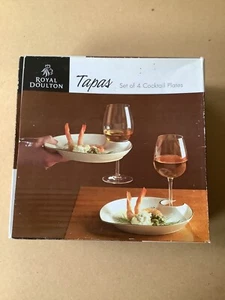 Juego de 4 platos de cóctel de tapas Royal Doulton. Excelente coleccionable - Imagen 1 de 5