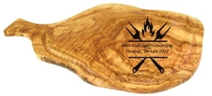 Steak Board Cutting Board Olive Wood With Custom Design Engraving - Picture 1 of 18