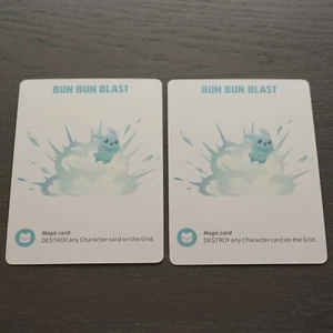 Tic Tac K.O. Cute vs Evil | 2 Cute Bun Bun Blast Magic Cards | Game Pieces - Picture 1 of 6
