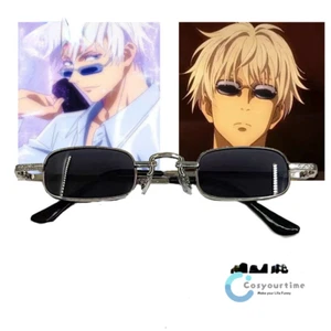 Anime Jujutsu Kaisen TV Cosplay Gojo Satoru Retro Glasses Sunglasses Accessories - Picture 1 of 6