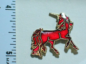 Red Unicorn Pin lg  - Picture 1 of 3
