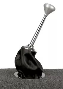 Lokar Classic Floor Mount Shifter Boot w / Stainless Trim Ring 70-CLB - Imagen 1 de 1