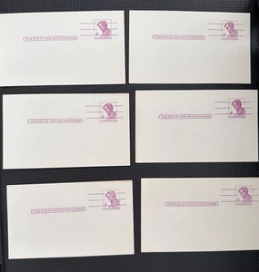SIX UNUSED 4 CENT U.S. POST CARDS w Lincoln pre-print stamp - Picture 1 of 1